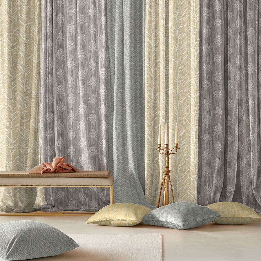 Decorative festival curtains for living room interiors