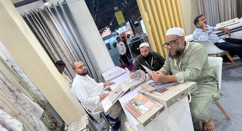Sunny Drape showcasing premium curtain fabrics at Home Decor Show 2026