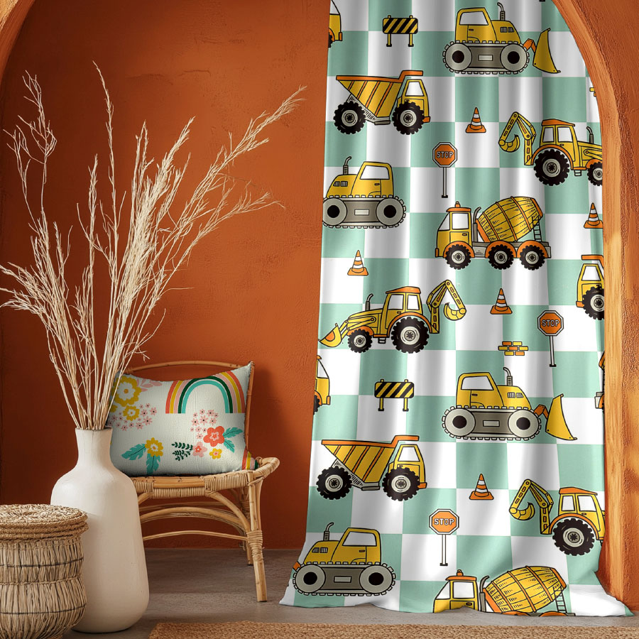 Colorful nursery curtains for kids room decor