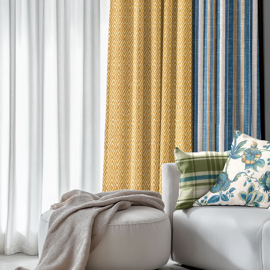 Light filtering Marlin curtains with luxury texture