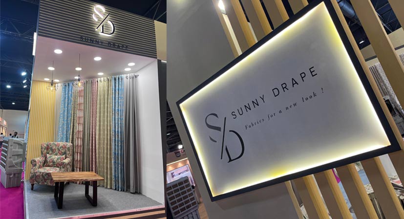 Sunny Drape showcasing premium curtain fabrics at Home Decor Show 2026